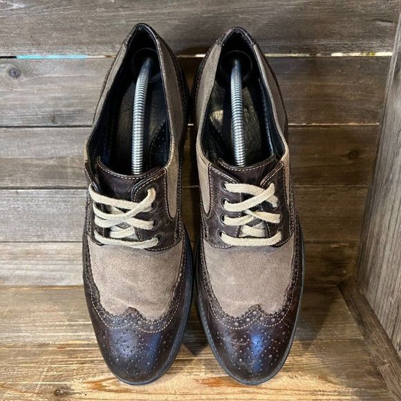 Mens Johnston & Murphy Brown Leather‎ Chambliss Wingtip Dress Shoes Size 11.5 M main image 5